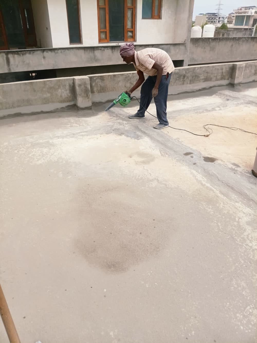 Brick bat alignment and waterproof mortar bedding for traditional koba treatment in Chandigarh