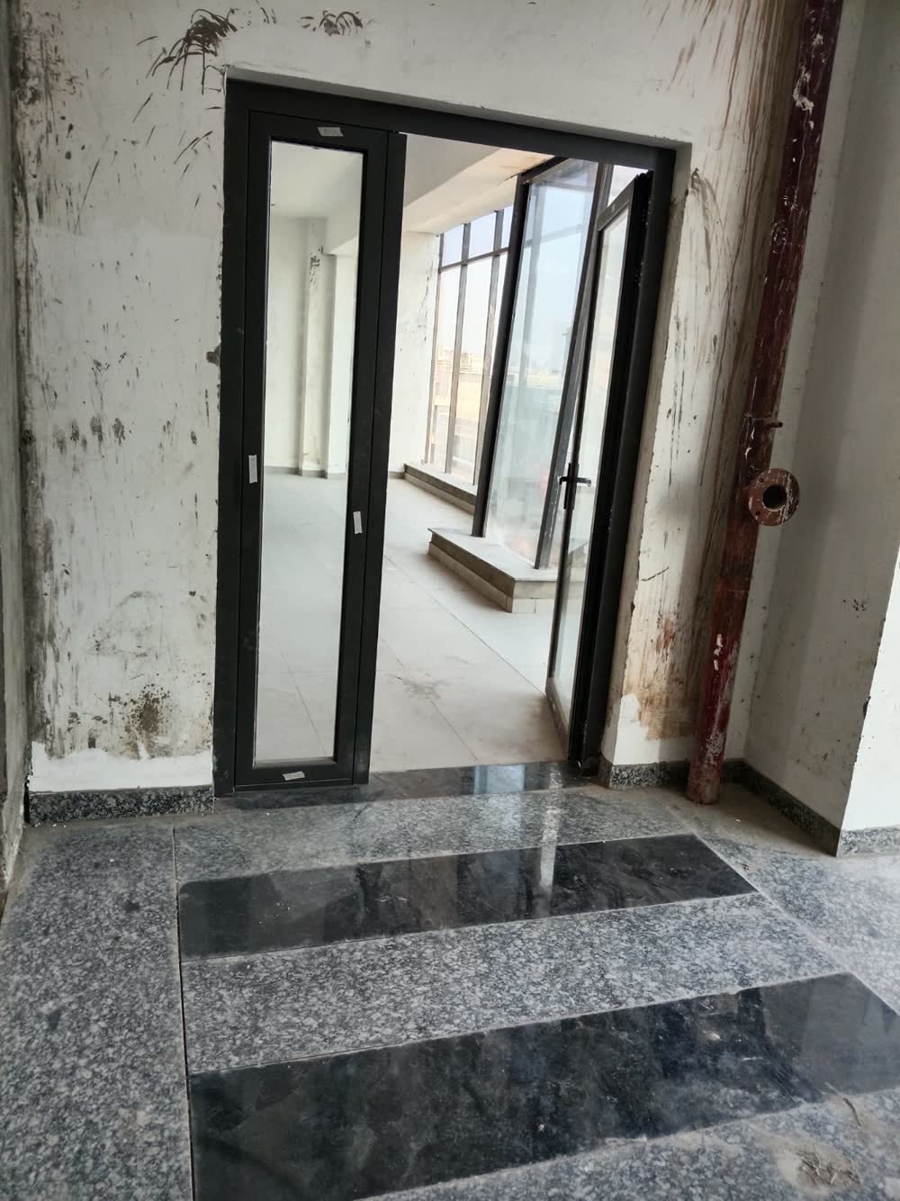 Sub-slab moisture barrier membrane installation against groundwater seepage in Chandigarh